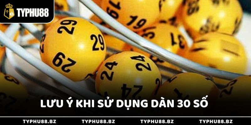 Chơi Dàn Đề 30 Số Thắng Lớn Nhờ Mẹo Hay Từ Typhu88 4 Một số lưu ý khi sử dụng dàn 30 số dự đoán lô đề